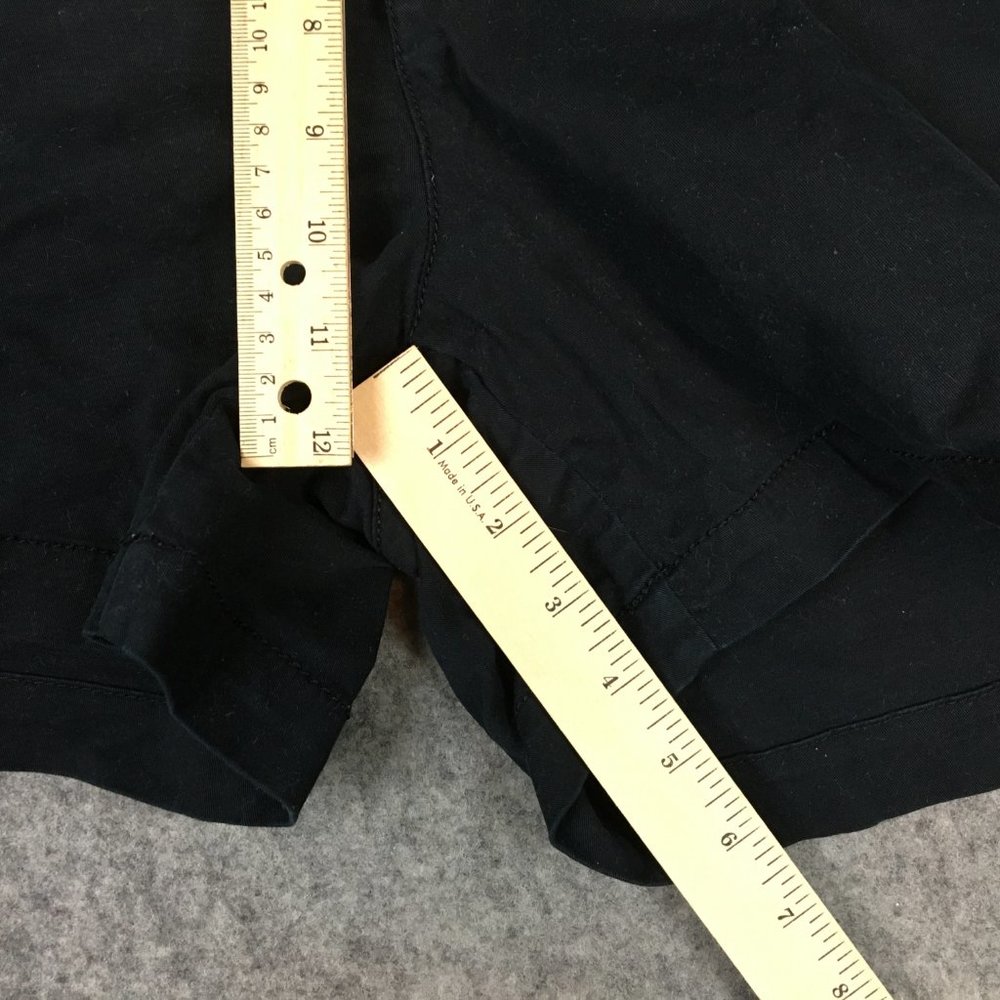 Sonoma Shorts 16 Solid Black Chino Midi Twill Casual Work Uniform Womens Stretch - Picture 7 of 12